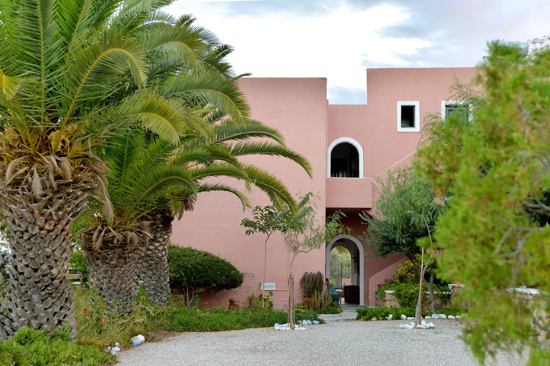Vagia Traditional Hotel exterior nestled in Aegina Greece