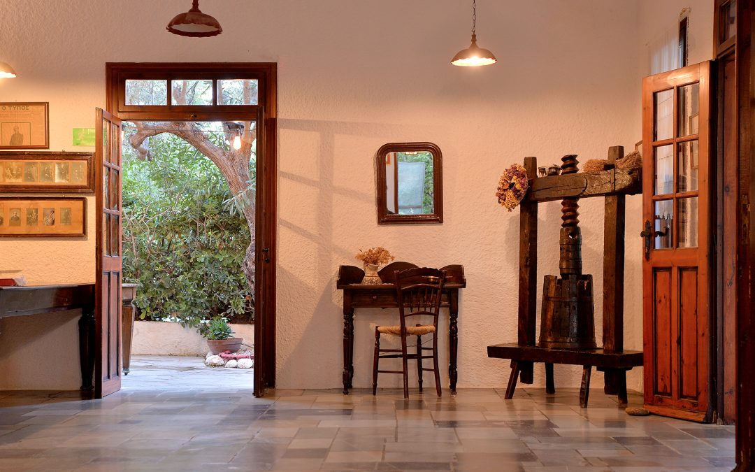 Vagia Traditional Hotel exterior nestled in Aegina Greece