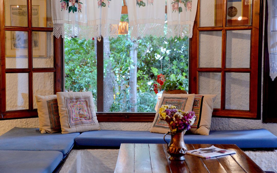 Vagia Traditional Hotel exterior nestled in Aegina Greece