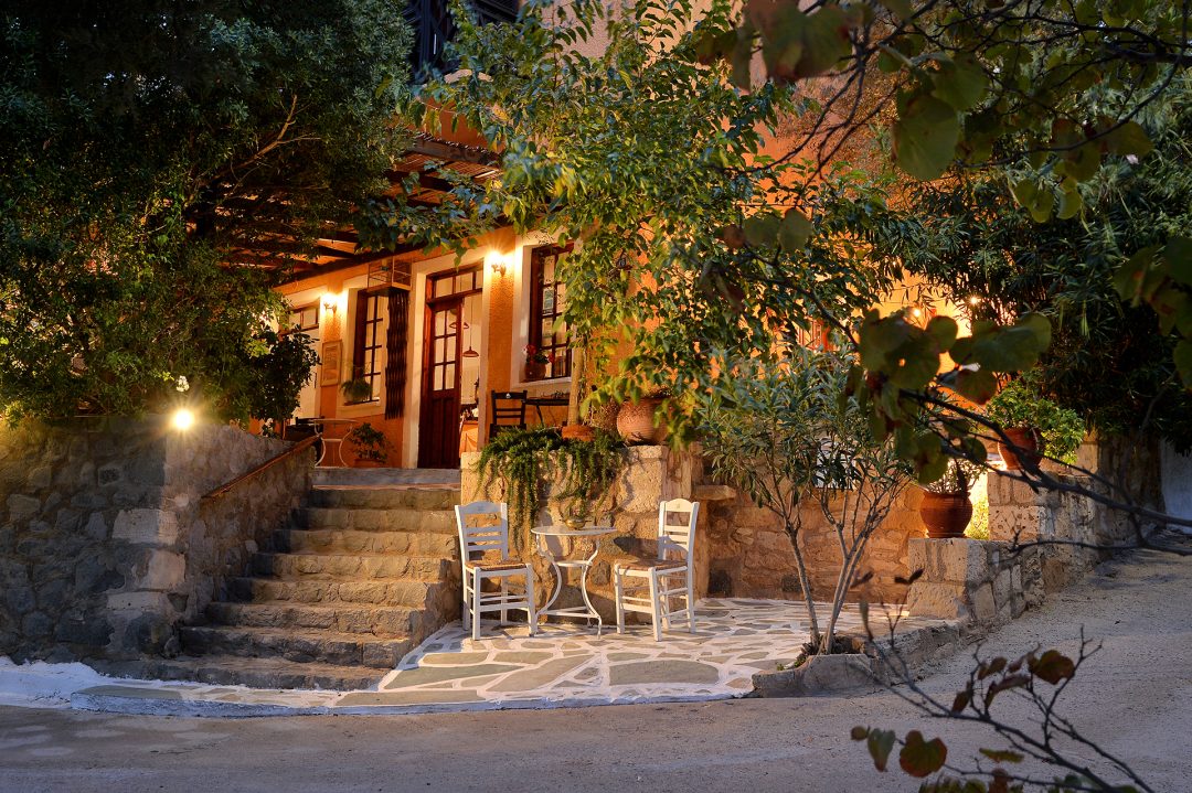 Vagia Traditional Hotel exterior nestled in Aegina Greece